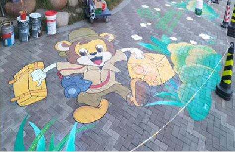 永顺夏季画地面彩绘会遇到的问题