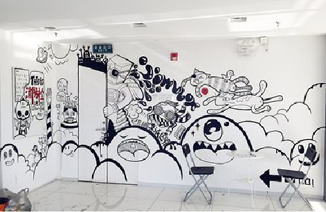 永顺手绘墙并非传统涂鸦。